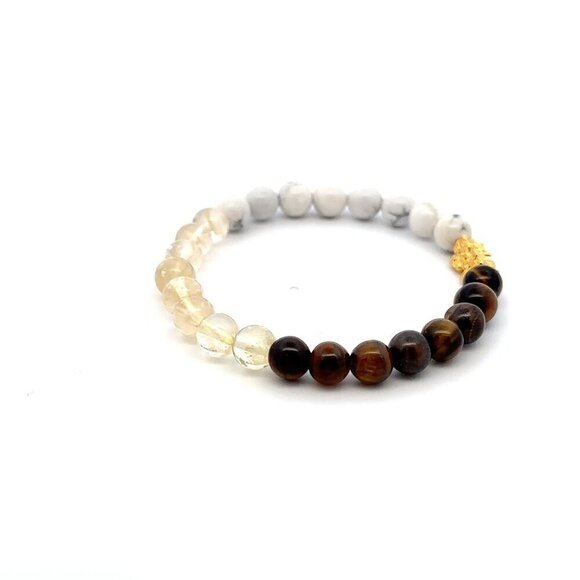 18K Gold Dragon Pixiu Piyao Lucky Charm Bracelet Zodiac Signs Gemini Gemstones 6 - Picture 4 of 5